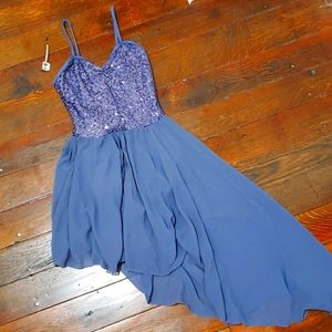 EUC Asymmetrical Blue Slate Sequin Costume